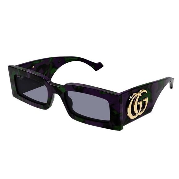 NEW Gucci Sunglasses GG1425S 003 Purple And Green Havana/Grey Lavender - Picture 2 of 14